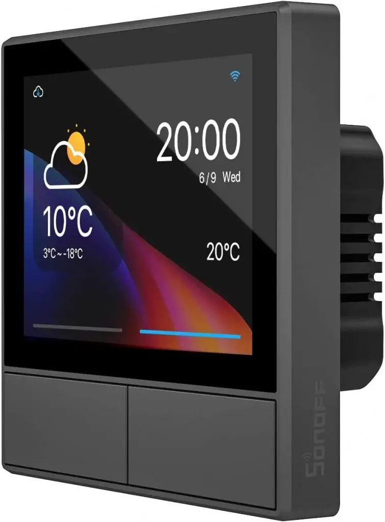 SONOFF NSPanel Smart Scene Wall Switch Pantalla Inteligente, Termostato De Temperatura Y Sensor Ambiental, domótica y los dispositivos inteligentes 