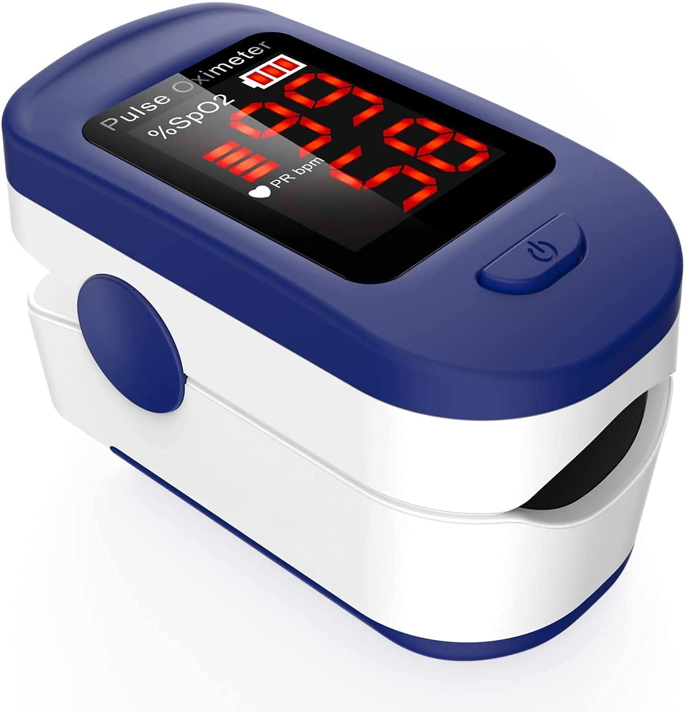 AGPTEK Pulsioxímetro Profesional, Oxímetro de Dedo Digital con Pantalla LED, Medición del ritmo cardiaco y monitor de Saturación de Oxígeno