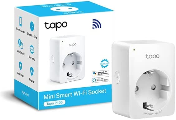 TP-Link TAPO P100 Enchufe Inteligente para programar horarios y compatible con Alexa y Google Home