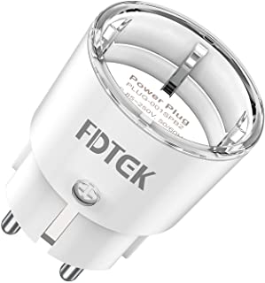 FDTEK Zigbee 3.0 Enchufe Inteligente 16A, Smart Plug con Medición de Corriente y Temporizador