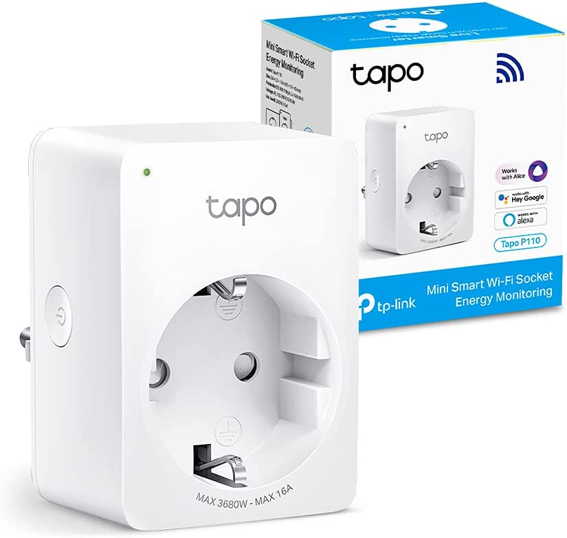 TP-Link Tapo P110 – Mini Enchufe Inteligente WiFi. Compatible con Alexa y Google Home