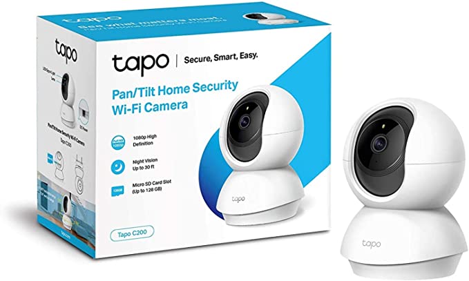 TP-Link TAPO C200 - Cámara IP WiFi 360° Cámara de Vigilancia FHD 1080p,Visión nocturna 