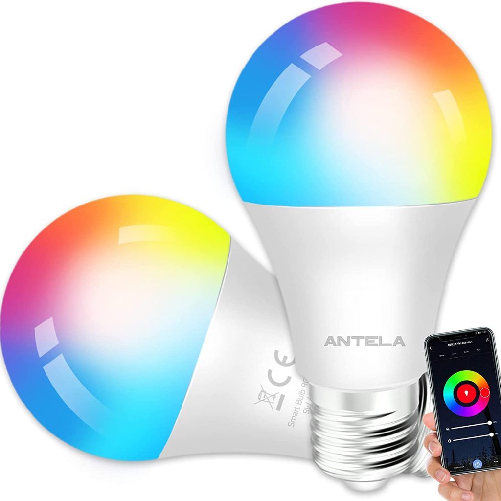 ANTELA Bombilla Inteligente LED E27 Wifi 9W. Lámparas inteligentes; El futuro de la iluminación. 