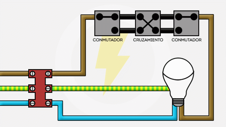 Instalación de Interruptor Conmutador para Tres Puntos de Luz